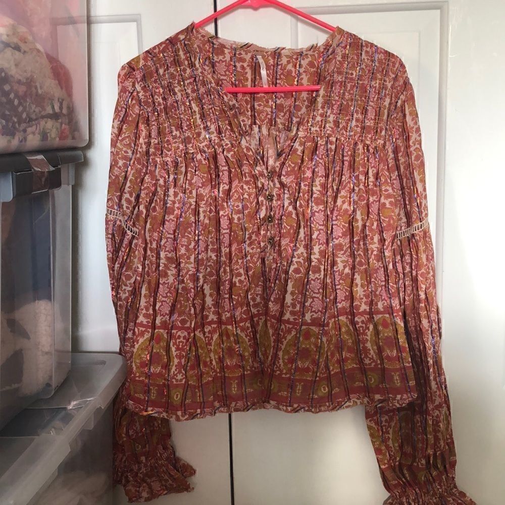 NWOT Free People Pullover Poets Blouse